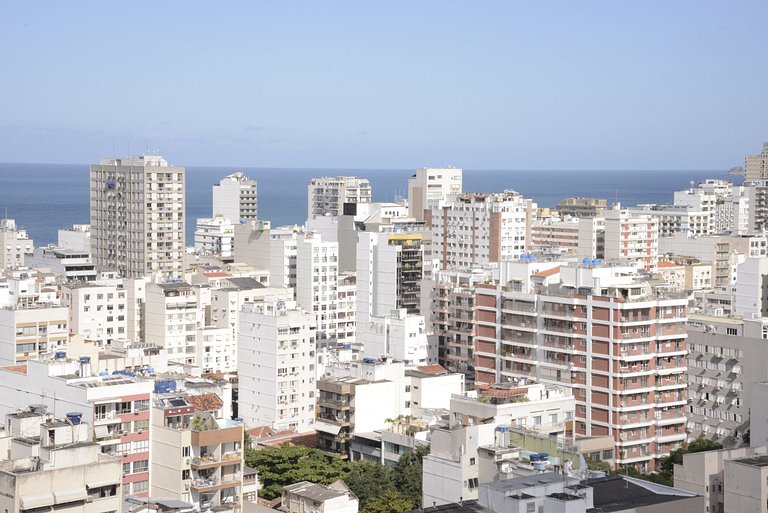 LOFT com VISTA PARCIAL para o Mar de Ipanema, a pé praia, ao
