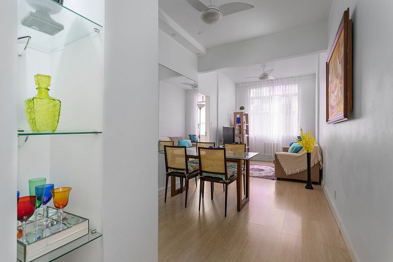 PERFEITO 2 Quartos a pé Praia de Copacabana, wifi, ar, lavan