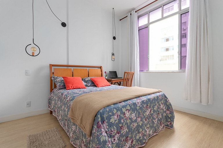 PERFEITO 2 Quartos a pé Praia de Copacabana, wifi, ar, lavan
