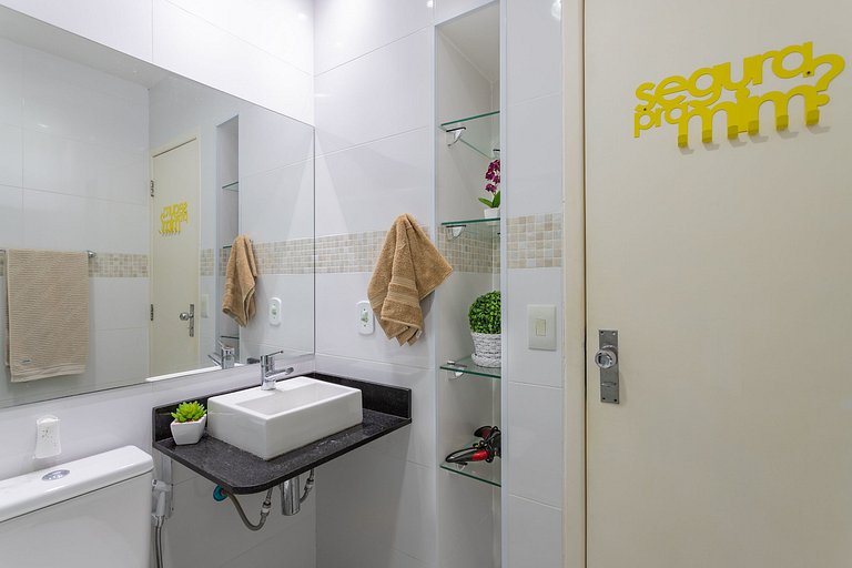 PERFEITO 2 Quartos a pé Praia de Copacabana, wifi, ar, lavan