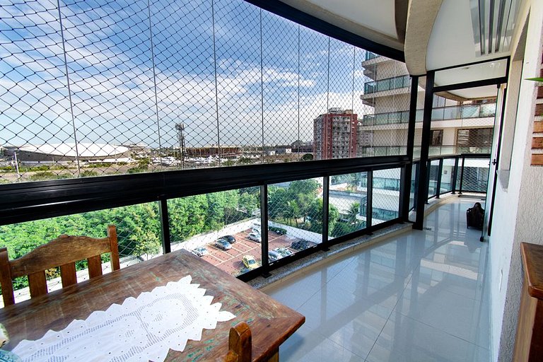 EM FRENTE AO PARQUE OLÍMPICO, JEUNESSE ARENA, VISTA TOP, MAR