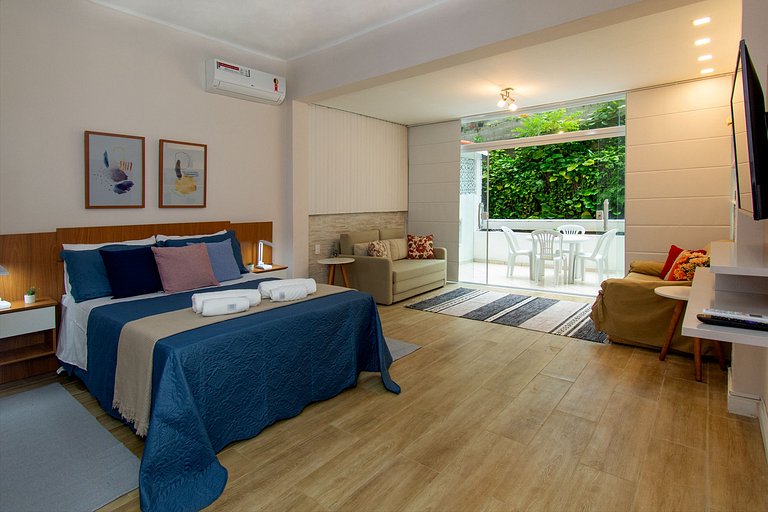 Maravilhoso Loft em Copacabana a 150 metros da Praia com um