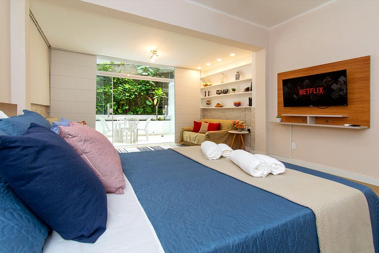 Maravilhoso Loft em Copacabana a 150 metros da Praia com um