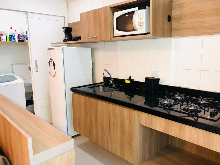 Flat maravilhoso inteiro na Barra da Tijuca com garagem