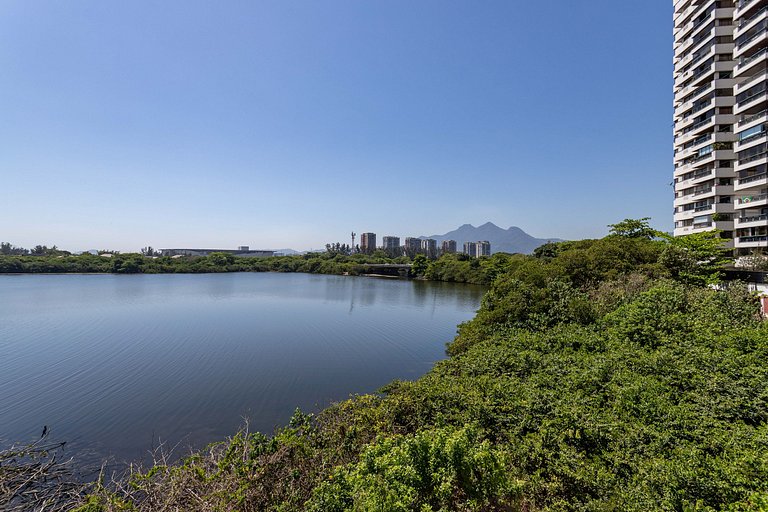Vista incrível, luxo, praia, conforto à beira mar na Barra d