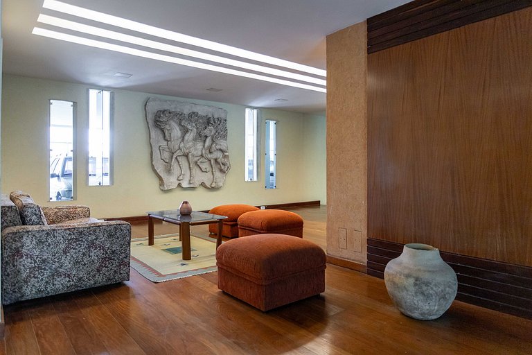 Magnífica vista, luxo, praia, shopping no coração da Barra