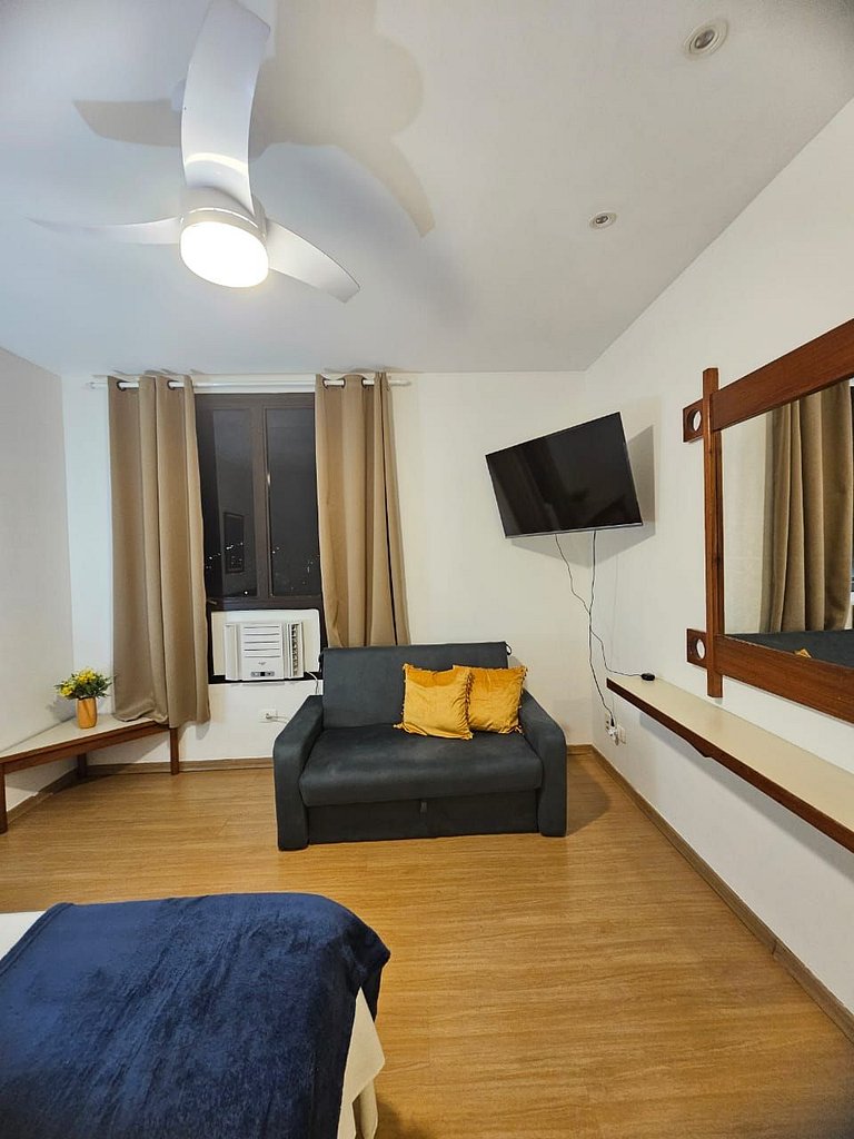 Studio com Mar, Piscina e Academia no coração de Copacabana