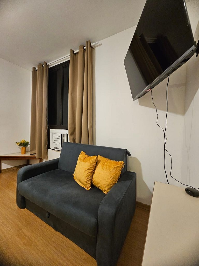 Studio com Mar, Piscina e Academia no coração de Copacabana