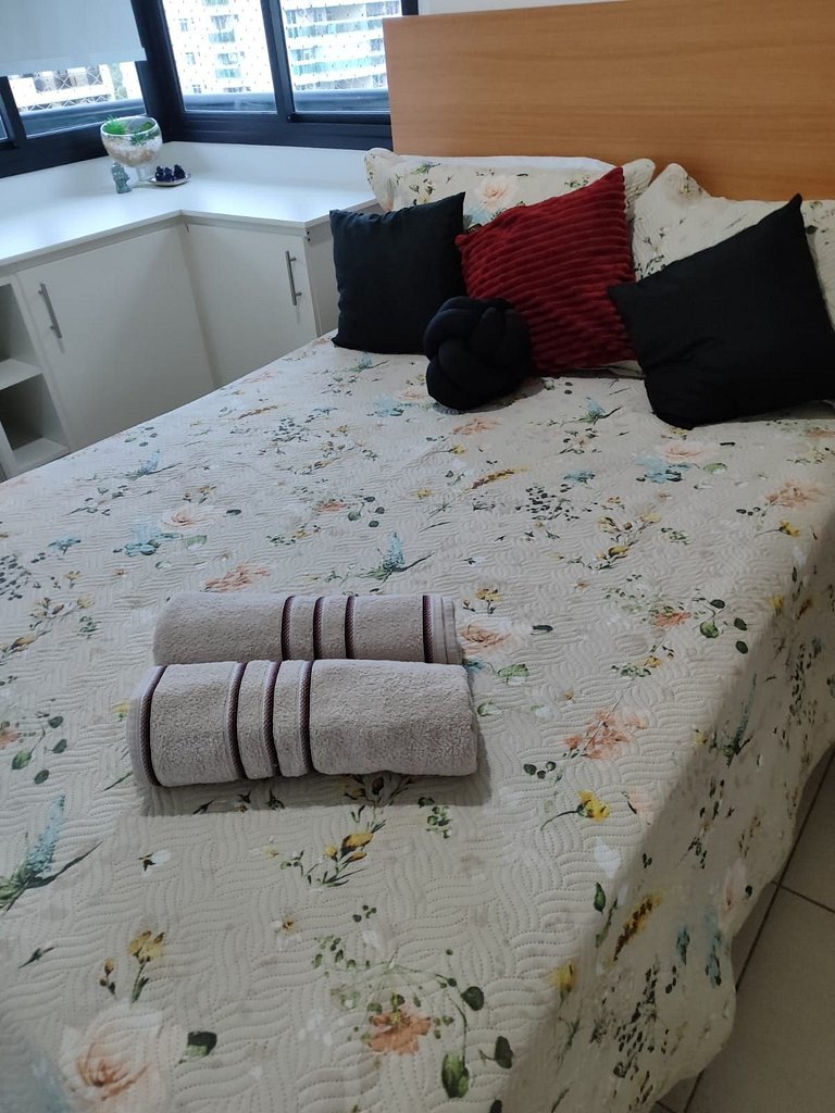 Em frente ao Parque Olímpico e Jeunesse, com Varanda Gourmet