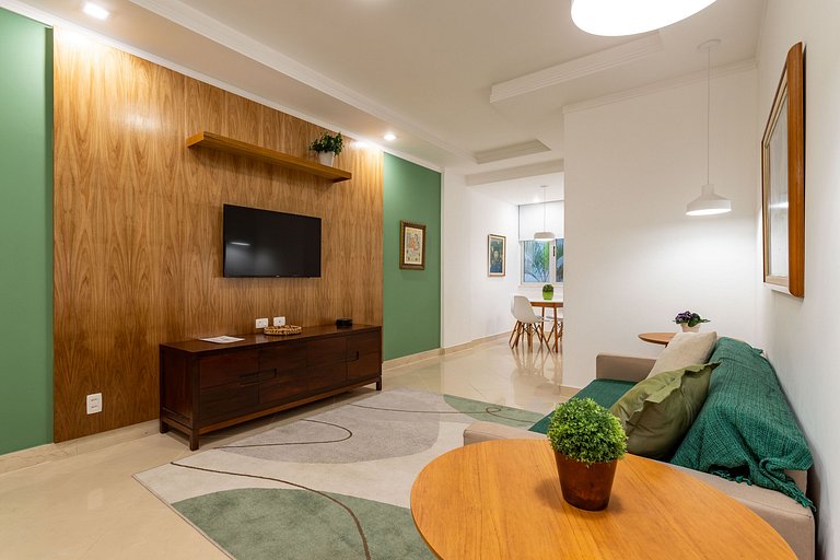 Novo. Vista Lateral para a Praia, 2 ou 3 quartos, wi fi, coz