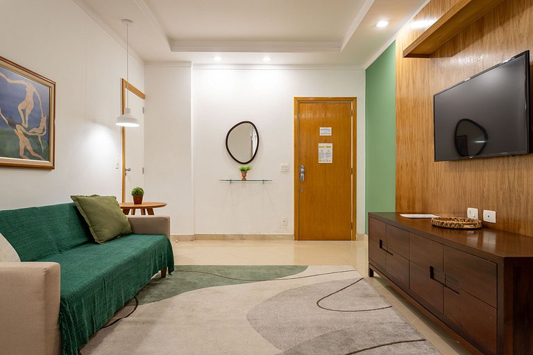 Novo. Vista Lateral para a Praia, 2 ou 3 quartos, wi fi, coz