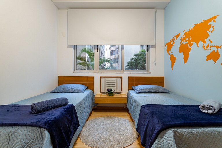 Novo. Vista Lateral para a Praia, 2 ou 3 quartos, wi fi, coz