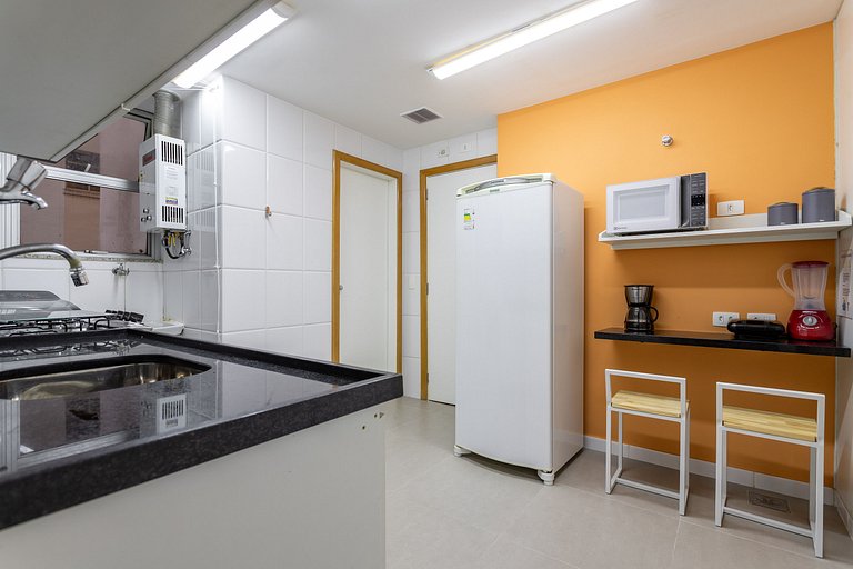 Vista Lateral para a Praia, 2 ou 3 quartos, wi fi, cozinha c