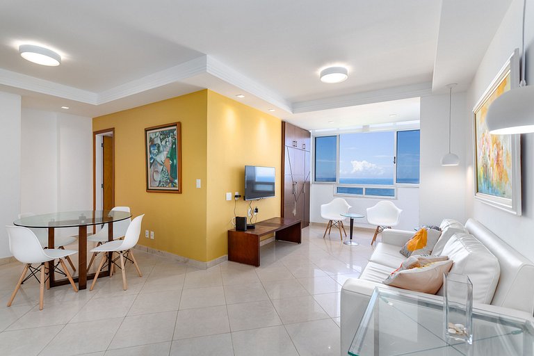 Vista mar de Copacabana 180º, 3 quartos, sofisticado, perfei