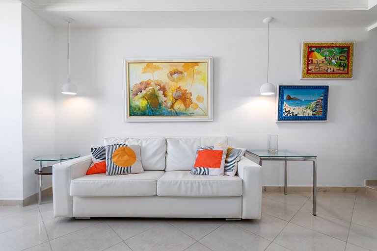 Vista mar de Copacabana 180º, 3 quartos, sofisticado, perfei