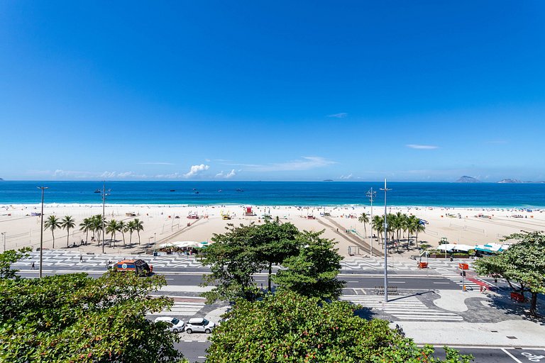 Vista mar de Copacabana 180º, 3 quartos, sofisticado, perfei