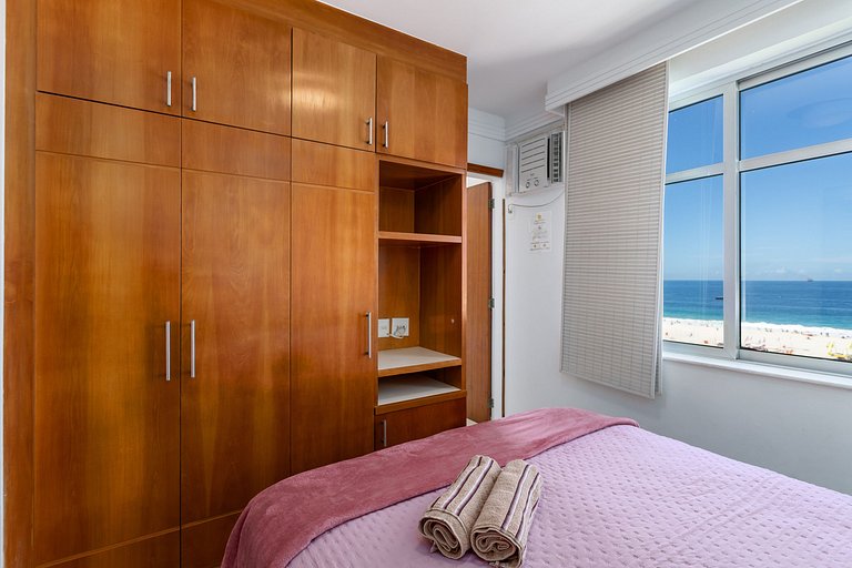 Vista mar de Copacabana 180º, 3 quartos, sofisticado, perfei