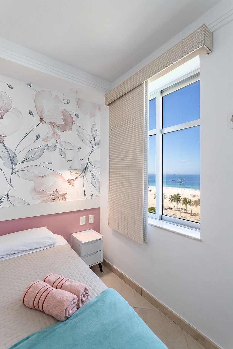 Vista mar de Copacabana 180º, 3 quartos, sofisticado, perfei