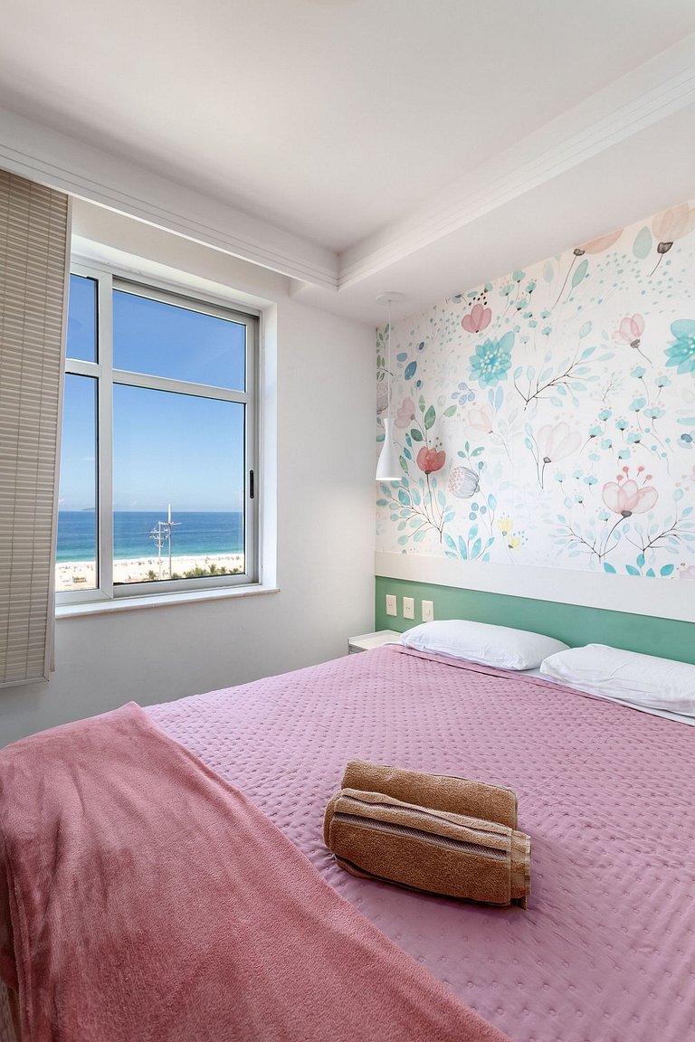 Vista mar de Copacabana 180º, 3 quartos, sofisticado, perfei