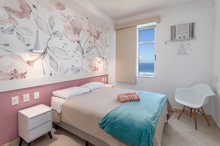 Vista mar de Copacabana 180º, 3 quartos, sofisticado, perfei