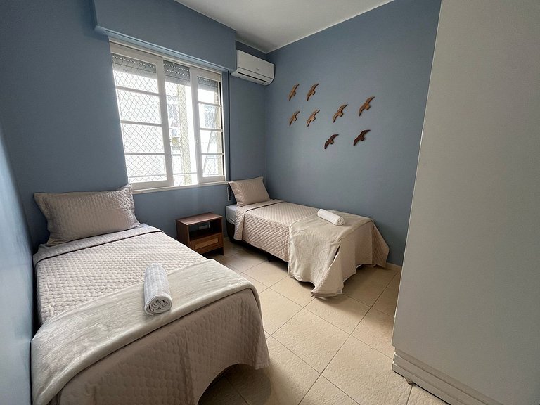 A pé para a Praia de Copacabana, 3 quartos, ar split, wi fi