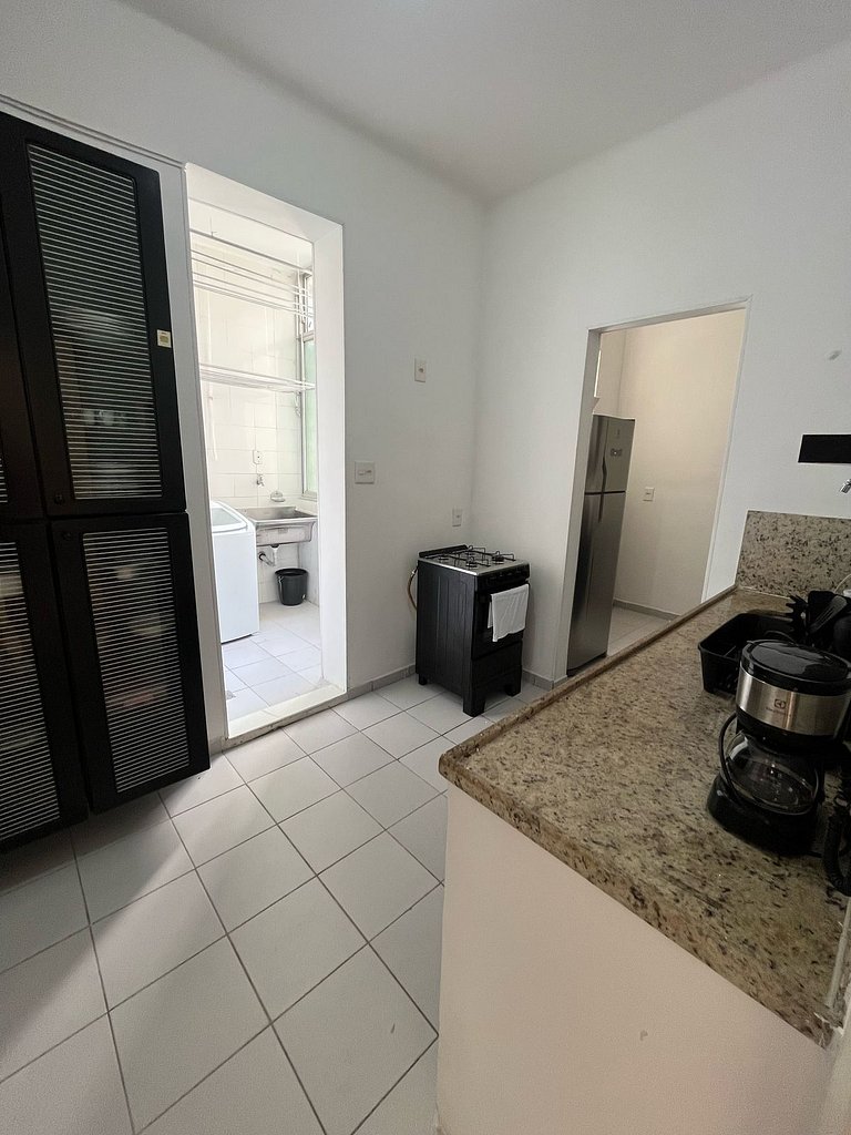A pé para a Praia de Copacabana, 3 quartos, ar split, wi fi