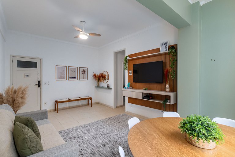 A pé para a Praia de Copacabana, 3 quartos, ar split, wi fi
