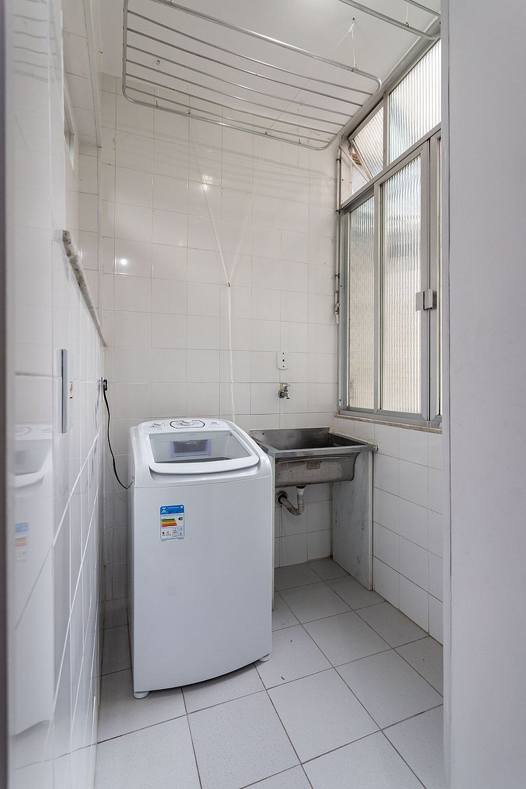 A pé para a Praia de Copacabana, 3 quartos, ar split, wi fi