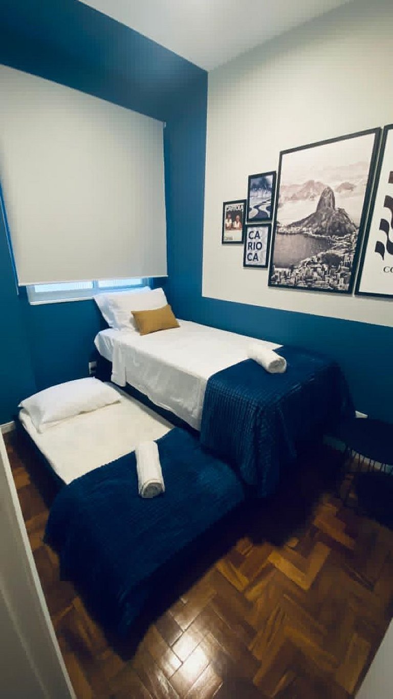 Todo planejado, a pé p Praia de Copacabana, 2 quartos lindos