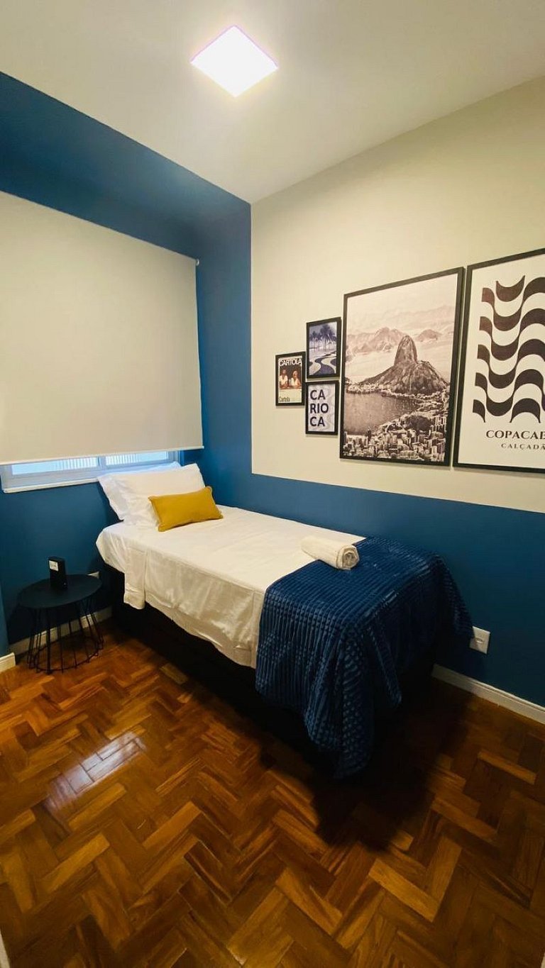 Todo planejado, a pé p Praia de Copacabana, 2 quartos lindos