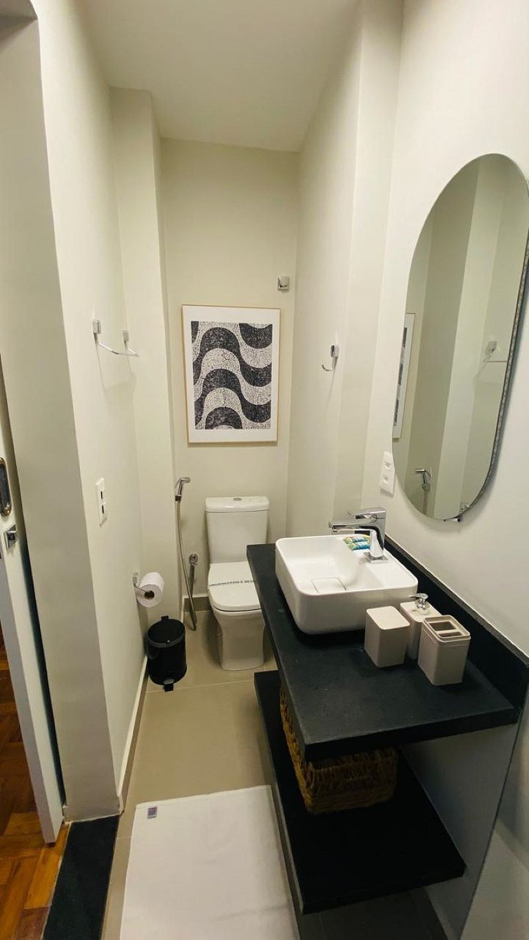 Todo planejado, a pé p Praia de Copacabana, 2 quartos lindos