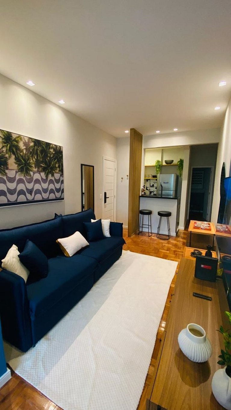 Todo planejado, a pé p Praia de Copacabana, 2 quartos lindos